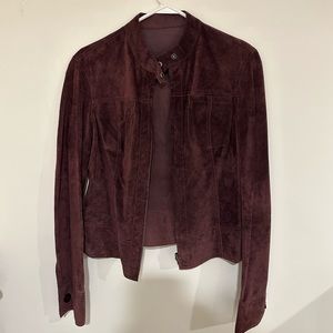 100% Suede Vintage Jacket in Burgundy (EUC)